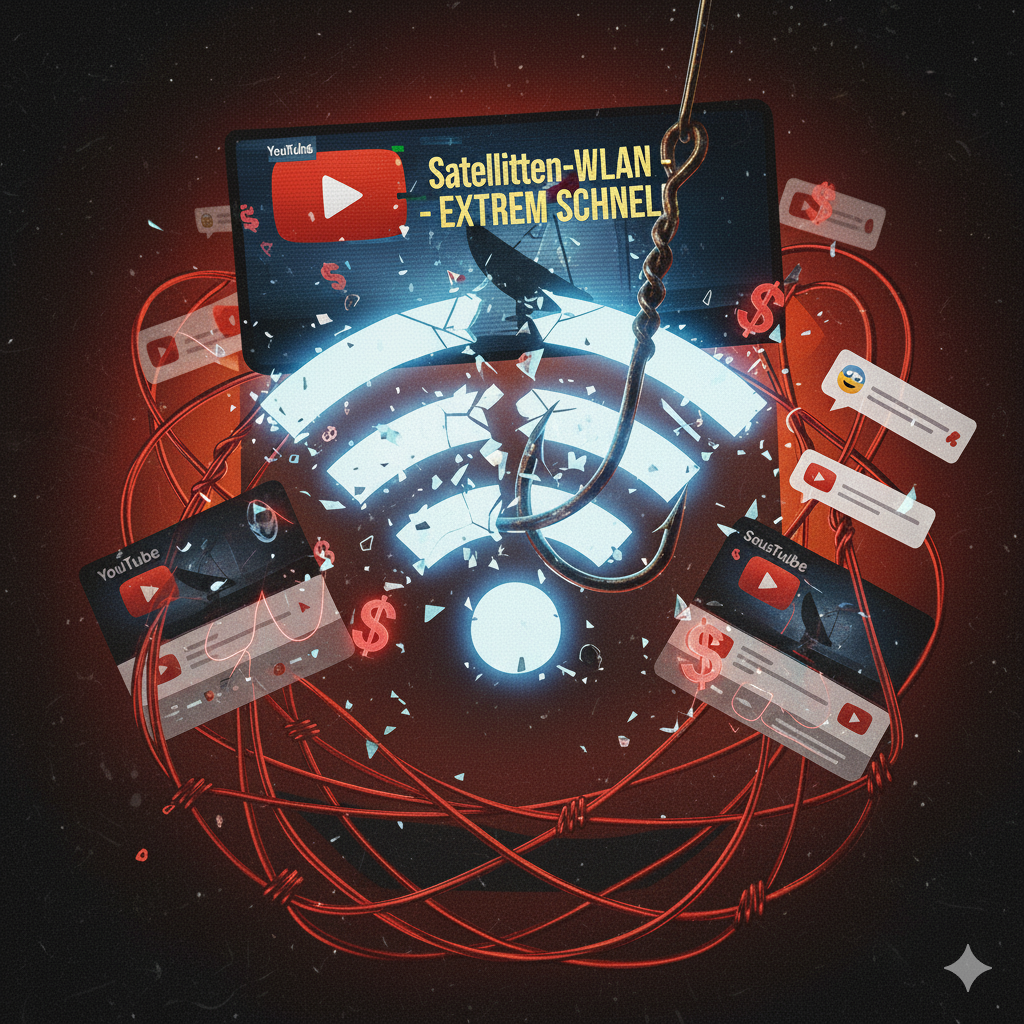 Warnung vor Youtube Scam mit Sateliliten -WLAN